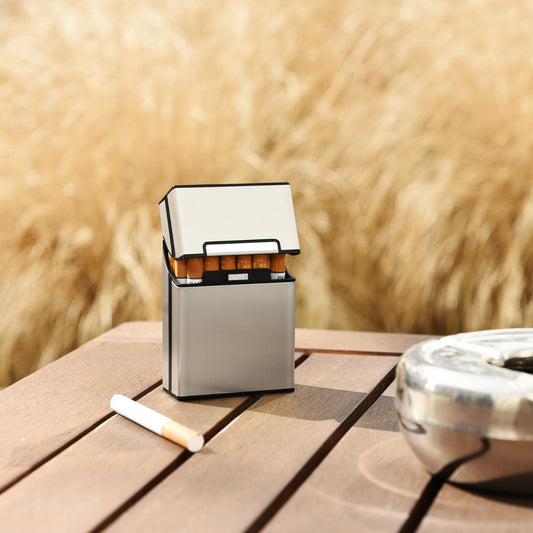 kwmobile Cigarette Case Cigarette Box Cover for Cigarettes with Magnetic Closure Aluminum Coating