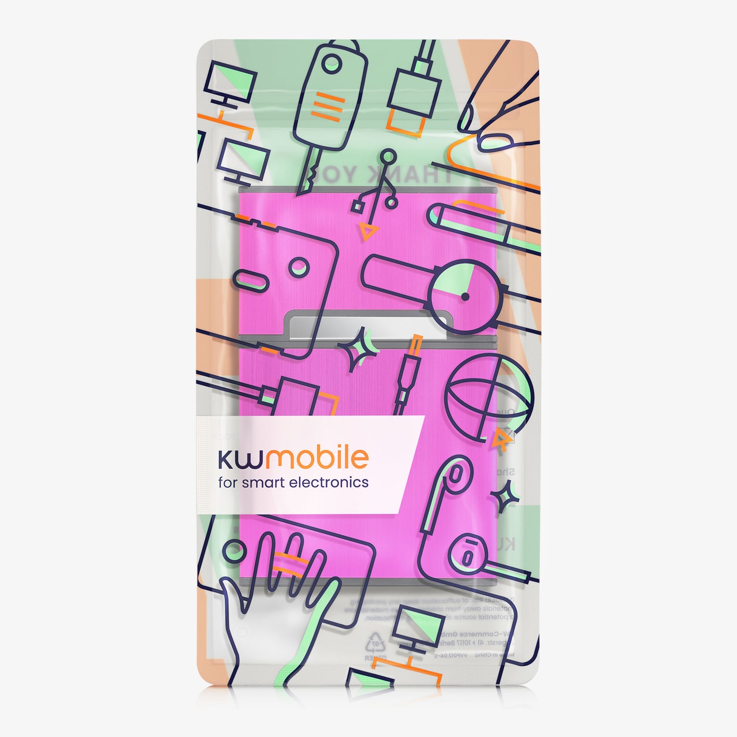 kwmobile Cigarette Case Cigarette Box Cover for Cigarettes with Magnetic Closure Aluminum Coating