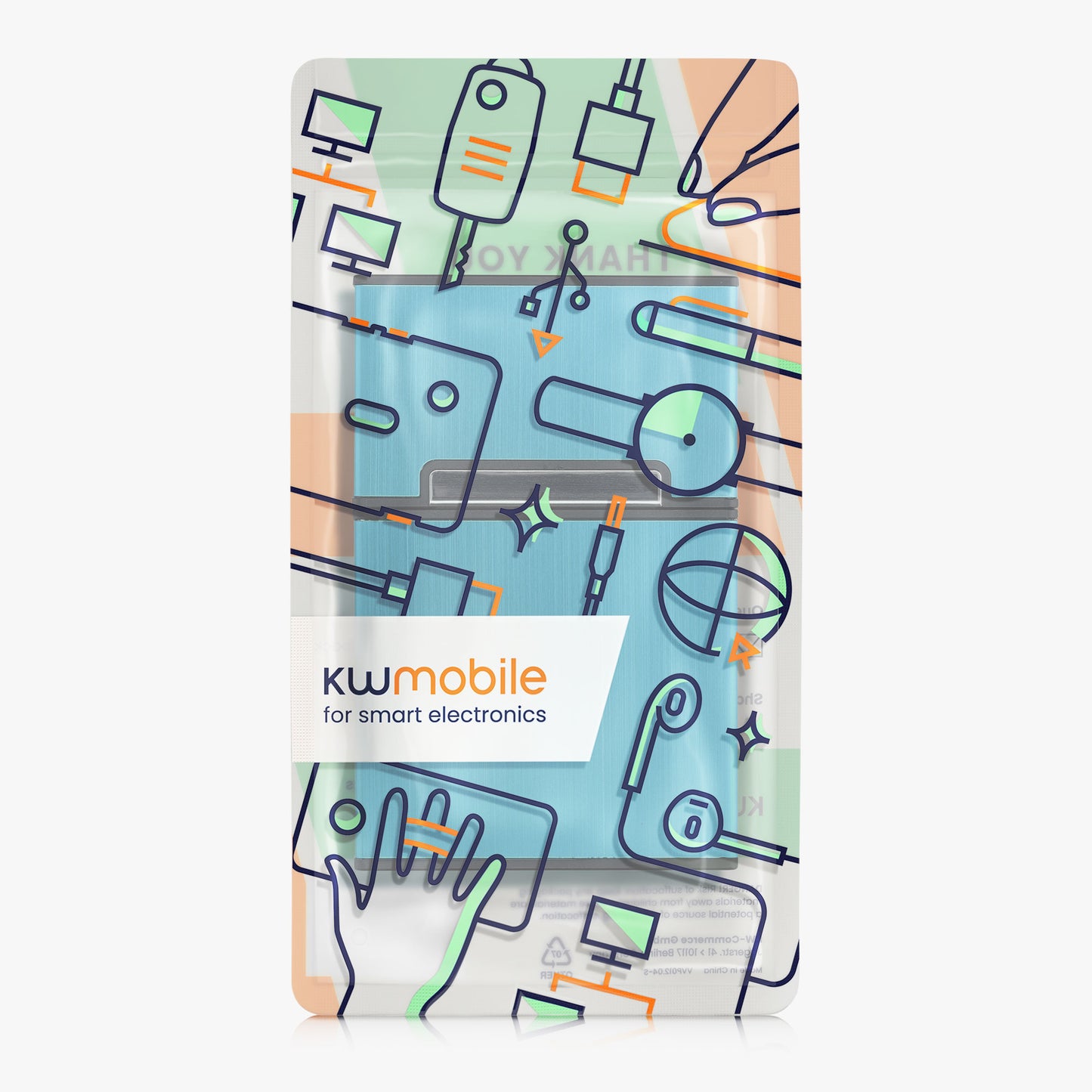 kwmobile Cigarette Case Cigarette Box Cover for Cigarettes with Magnetic Closure Aluminum Coating