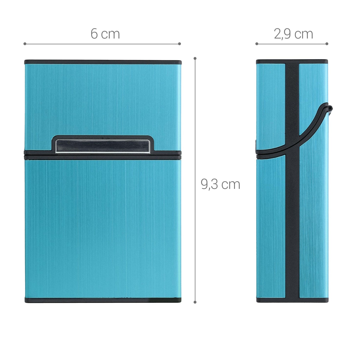 kwmobile Cigarette Case Cigarette Box Cover for Cigarettes with Magnetic Closure Aluminum Coating