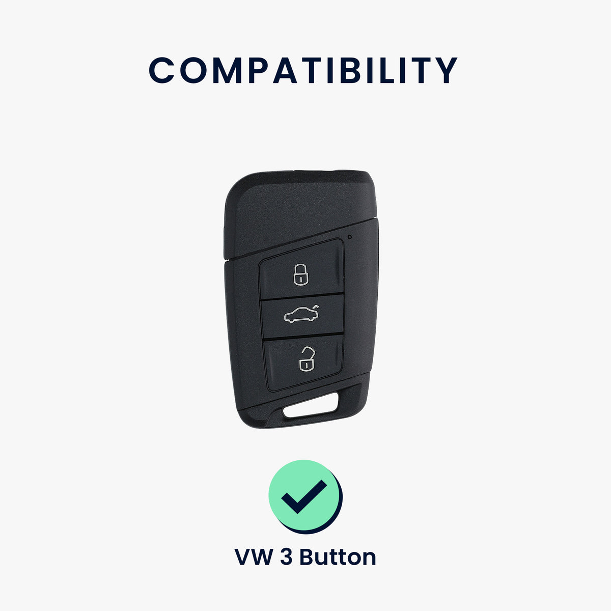 VW 3-Button (Keyless Go only) Silicone Car Key Cover