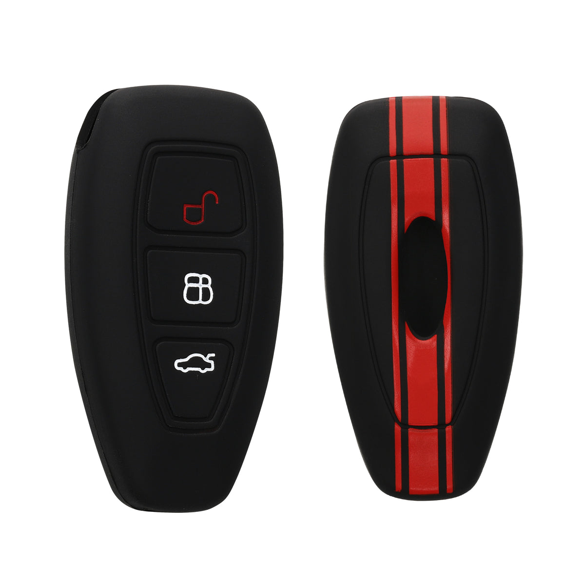Ford 3-Button Keyless Go Silicone Car Key Cover Patterned