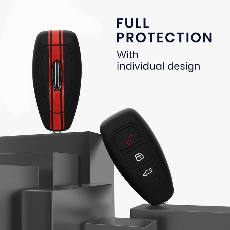 Ford 3-Button Keyless Go Silicone Car Key Cover Patterned