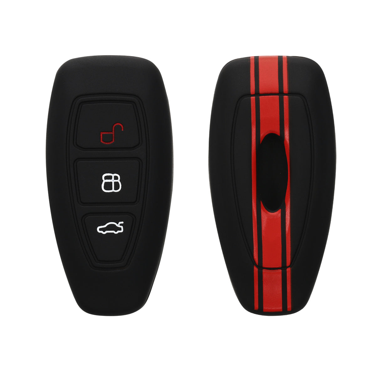Ford 3-Button Keyless Go Silicone Car Key Cover Patterned