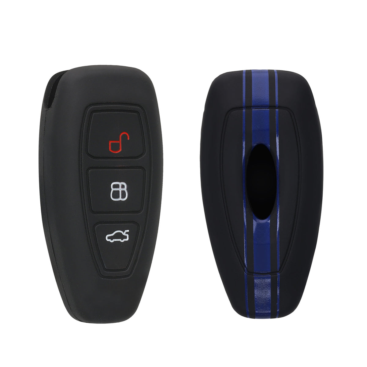 Ford 3-Button Keyless Go Silicone Car Key Cover Patterned