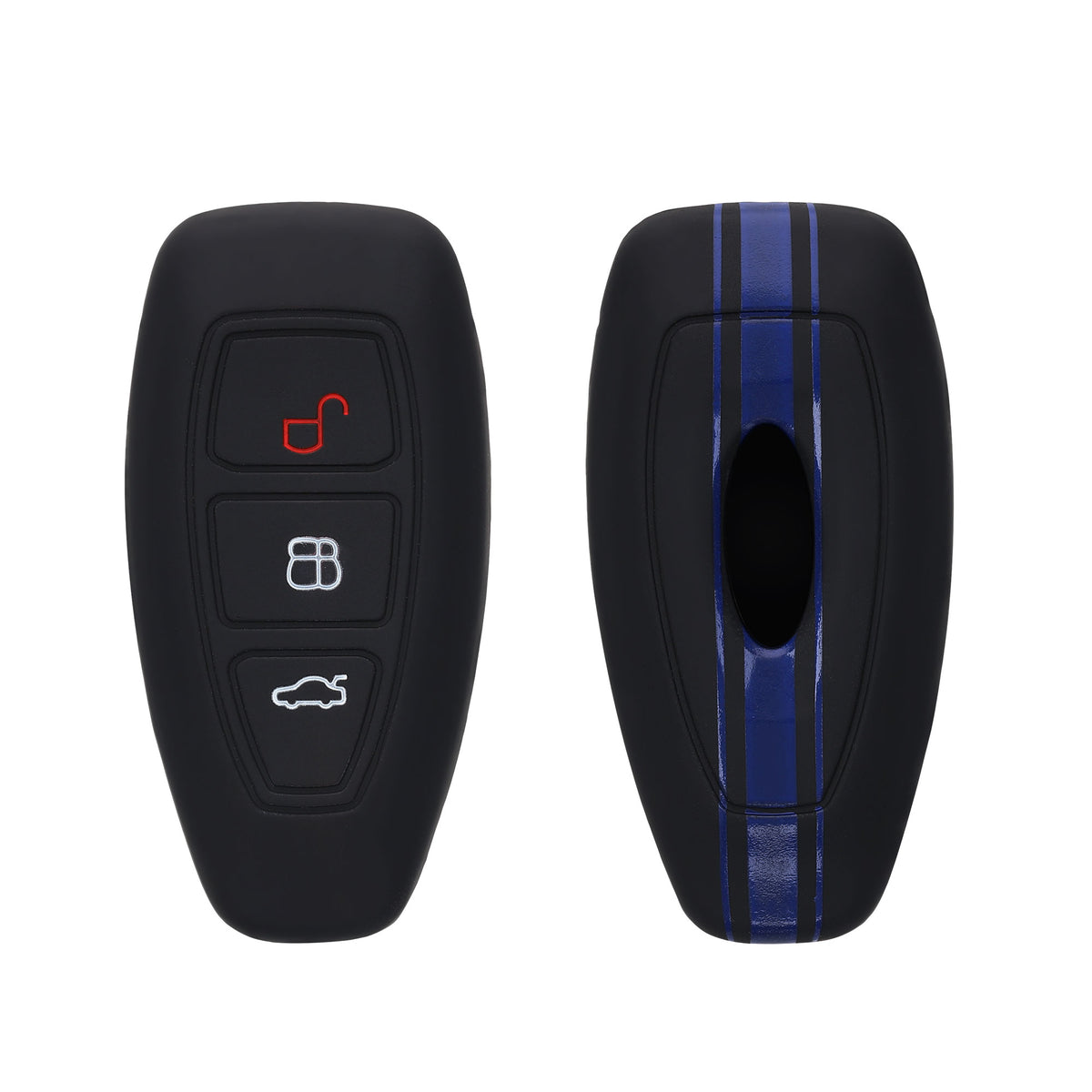 Ford 3-Button Keyless Go Silicone Car Key Cover Patterned