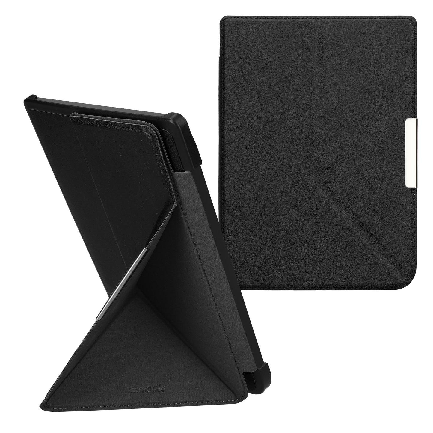 kwmobile Case for Pocketbook InkPad 3 / 3 Pro / Color / Vivlio InkPad 3 - Faux Leather Cover - eReader Foldable Case with Auto Sleep Function - Cover with Stand