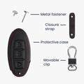 Nissan 3-Button Faux Leather Car Key Cover