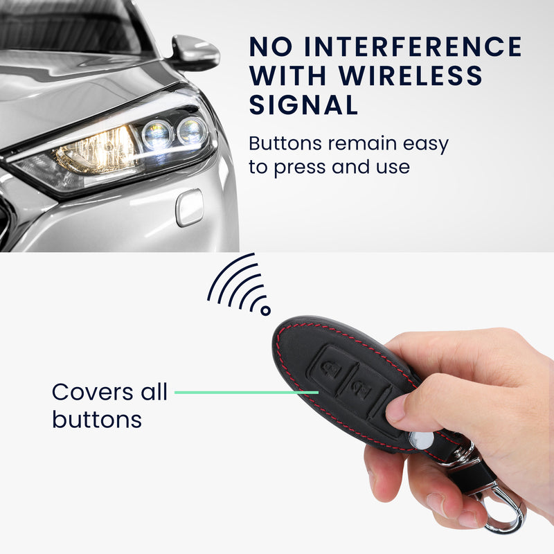 Nissan 3-Button Faux Leather Car Key Cover