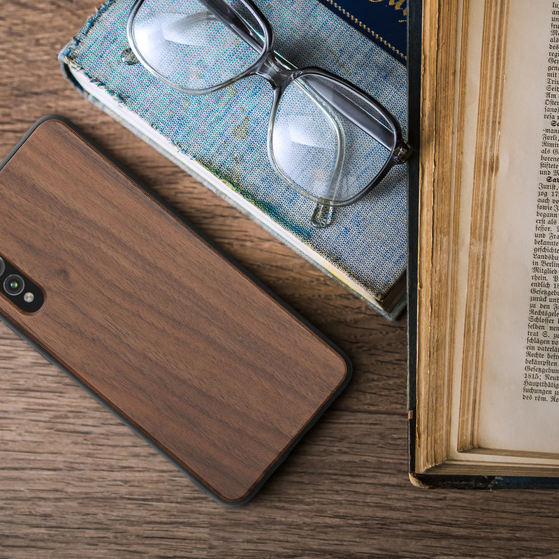 Huawei P20 Pro Shockproof Hard Case with TPU Bumper Walnut Wood