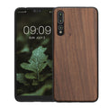 Huawei P20 Pro Shockproof Hard Case with TPU Bumper Walnut Wood