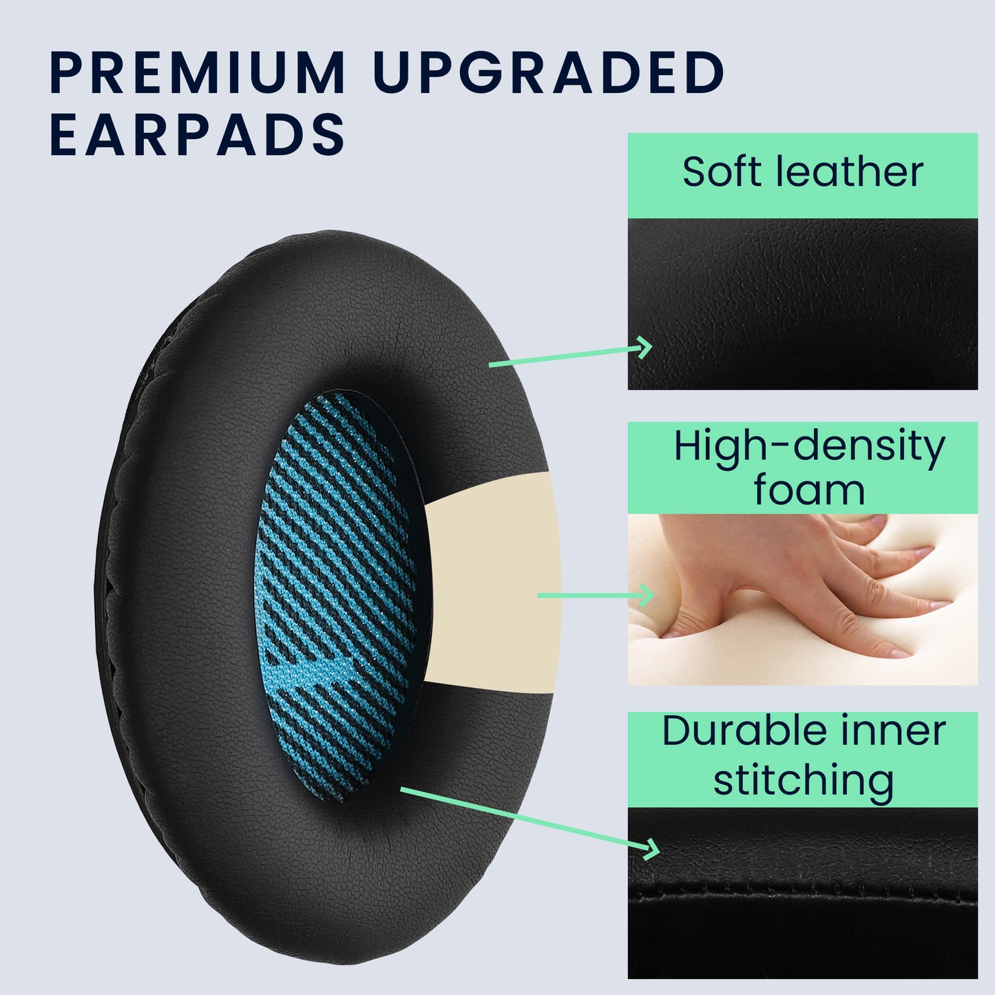 kwmobile Ear Pads for Bose Soundlink Around-Ear Wireless II Earpad Replacement Ear Pads Headphone Replacement Parts Headphone Replacement Cushions Over Ear Headphones