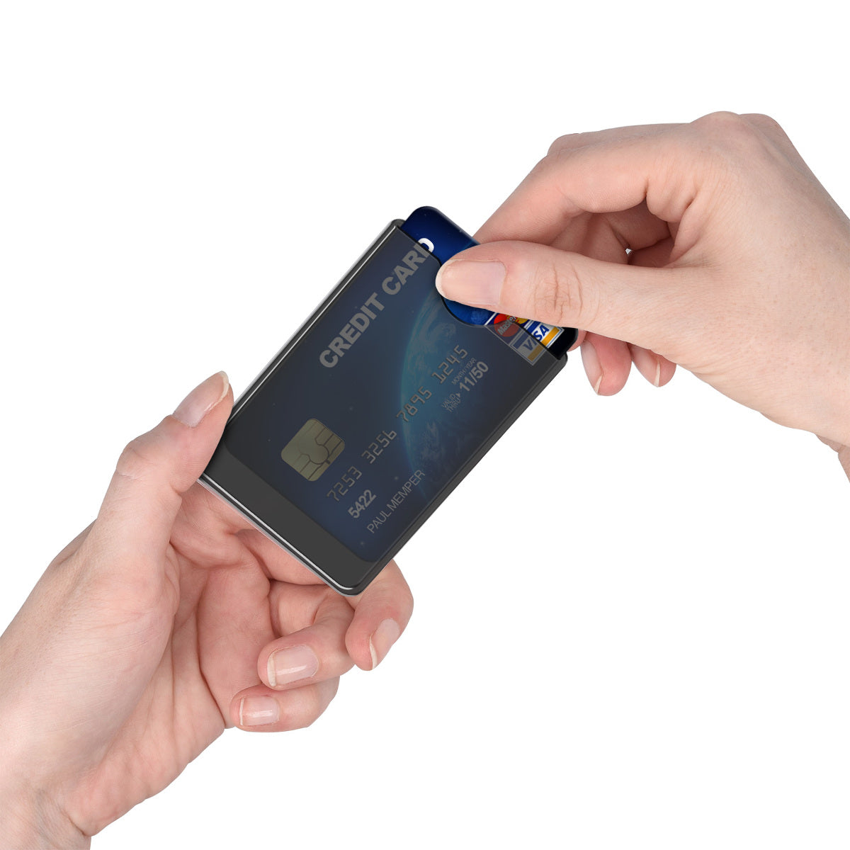 kwmobile 10x Kreditkarten Karten Schutzhülle - 10er Set Hülle für Kreditkarte EC-Karte Krankenkarte Kartenschutzhülle