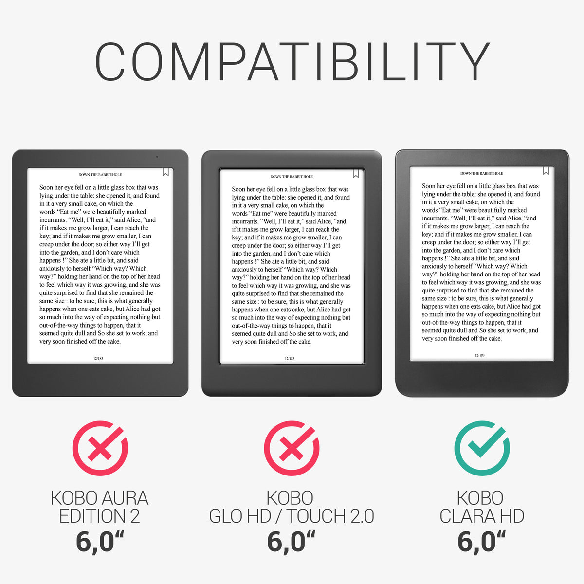 Kobo Clara HD with Auto Sleep eReader Flip Case