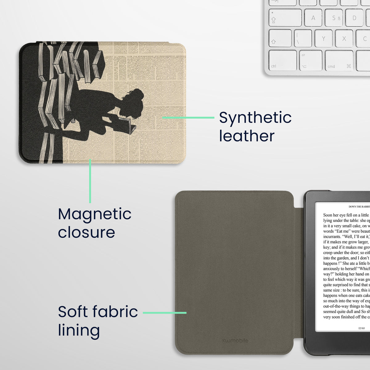 Kobo Clara HD with Auto Sleep eReader Flip Case