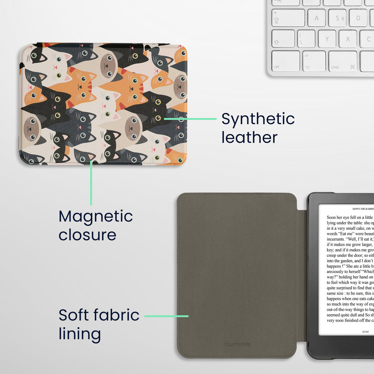 Kobo Clara HD with Auto Sleep eReader Flip Case