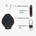 Smart 3-Button Remote Faux Leather Car Key Cover
