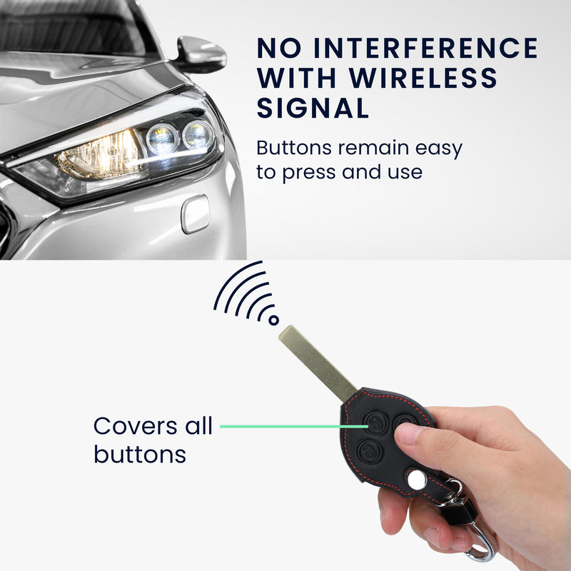 Smart 3-Button Remote Faux Leather Car Key Cover