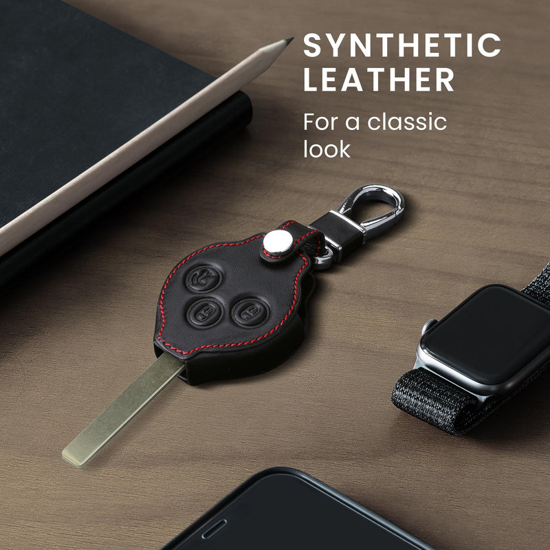 Smart 3-Button Remote Faux Leather Car Key Cover