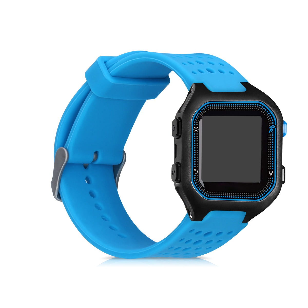 kwmobile Silikon Uhrenarmband für Garmin Forerunner 25 (L - 40 x 47 x 13,9 mm) Armband - Ersatzarmband für Fitnesstracker - Wechselarmband Smartwatch - Blau Blau  