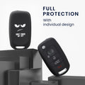 kwmobile Car Key Cover Compatible with Fiat 4-Button Foldable Car Key - Key Fob Cover Don't Touch My Key