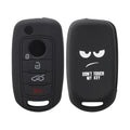 kwmobile Car Key Cover Compatible with Fiat 4-Button Foldable Car Key - Key Fob Cover Don't Touch My Key