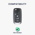 kwmobile Car Key Cover Compatible with Fiat 4-Button Foldable Car Key - Key Fob Cover Don't Touch My Key