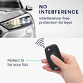 kwmobile Car Key Cover Compatible with Fiat 4-Button Foldable Car Key - Key Fob Cover Don't Touch My Key