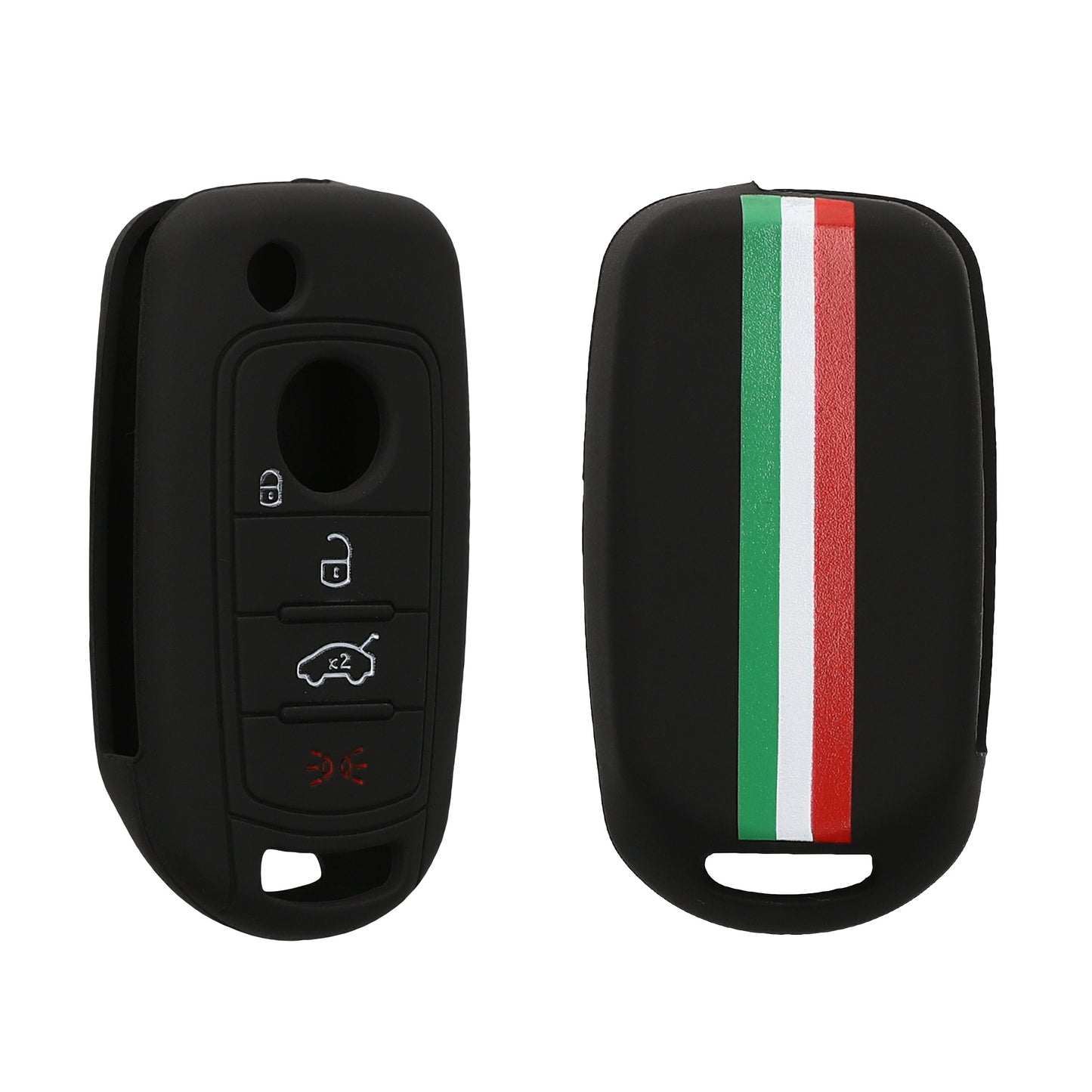 kwmobile Car Key Cover Compatible with Fiat 4-Button Foldable Car Key - Key Fob Cover Don't Touch My Key