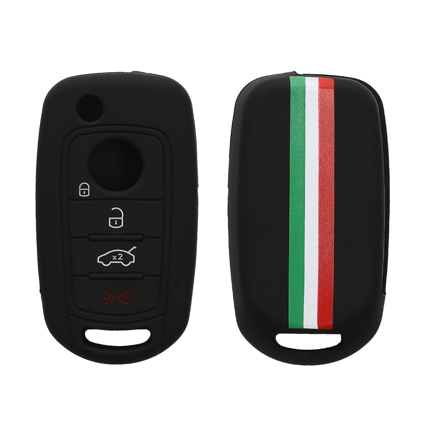 kwmobile Car Key Cover Compatible with Fiat 4-Button Foldable Car Key - Key Fob Cover Don't Touch My Key