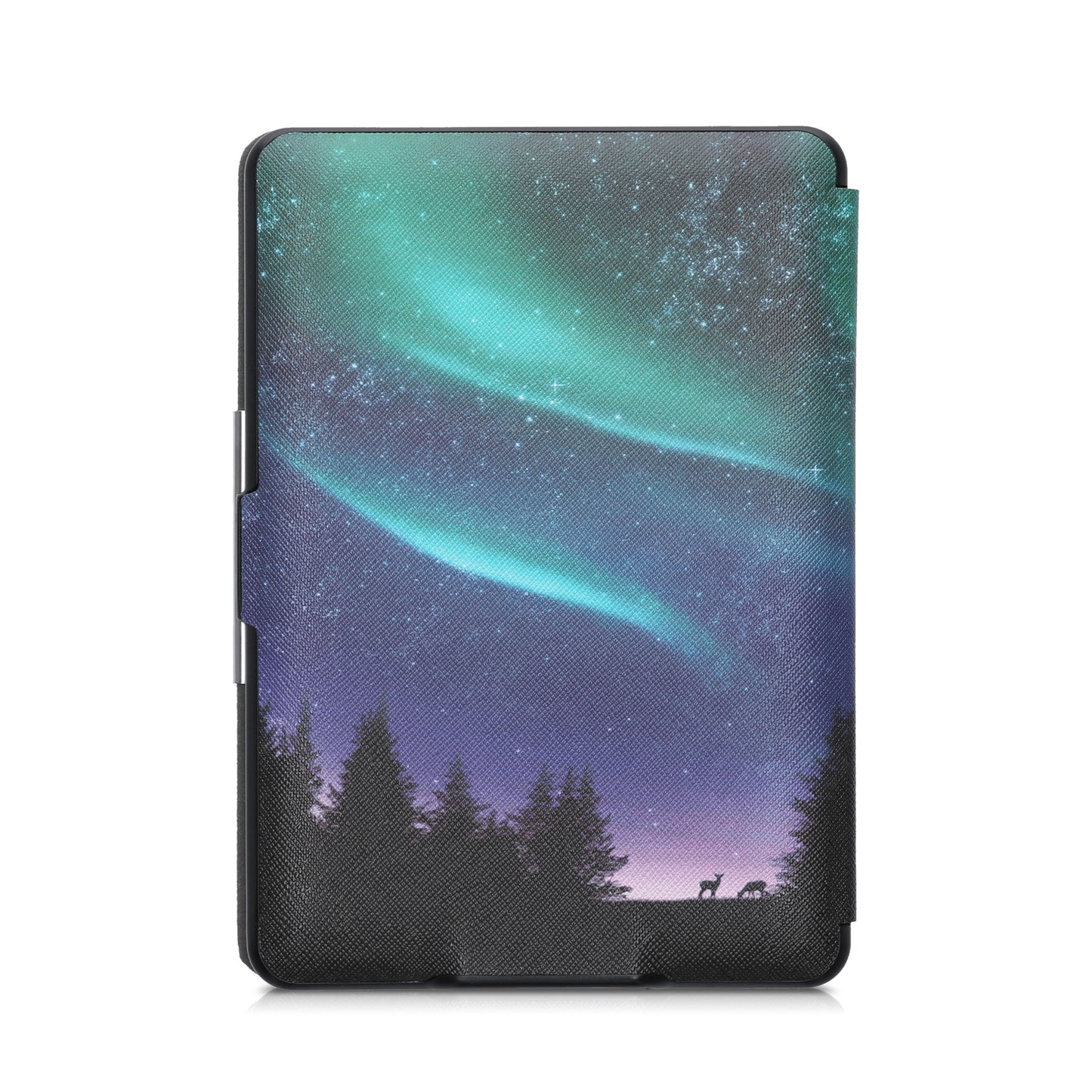kwmobile Protective Case for Amazon Kindle Paperwhite Case - eReader Flip Case with Auto Sleep Function - Moon Black