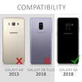 kwmobile Case Compatible with Samsung Galaxy A8 (2018) - Transparent Silicone Cover