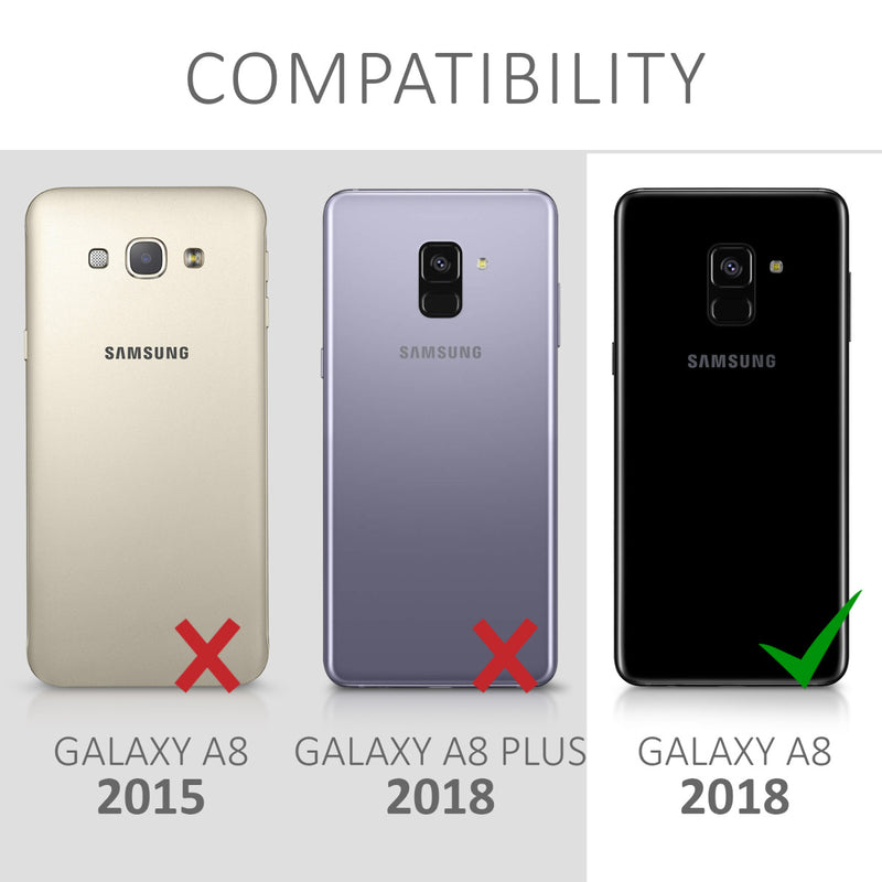 kwmobile Case Compatible with Samsung Galaxy A8 (2018) - Transparent Silicone Cover