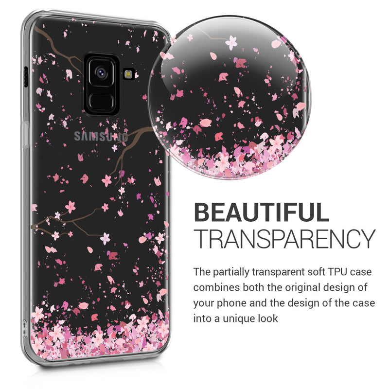 kwmobile Case Compatible with Samsung Galaxy A8 (2018) - Transparent Silicone Cover