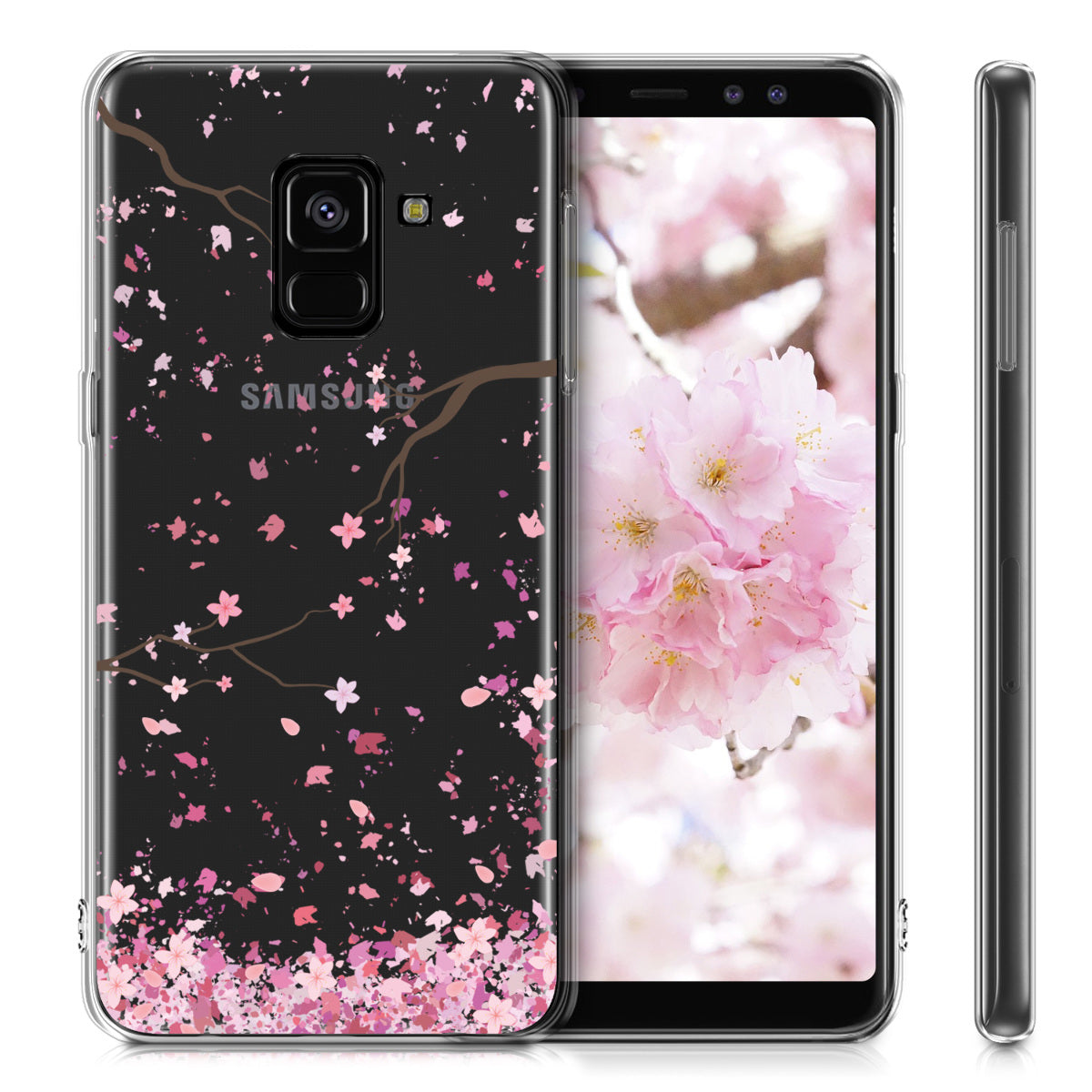 kwmobile Case Compatible with Samsung Galaxy A8 (2018) - Transparent Silicone Cover