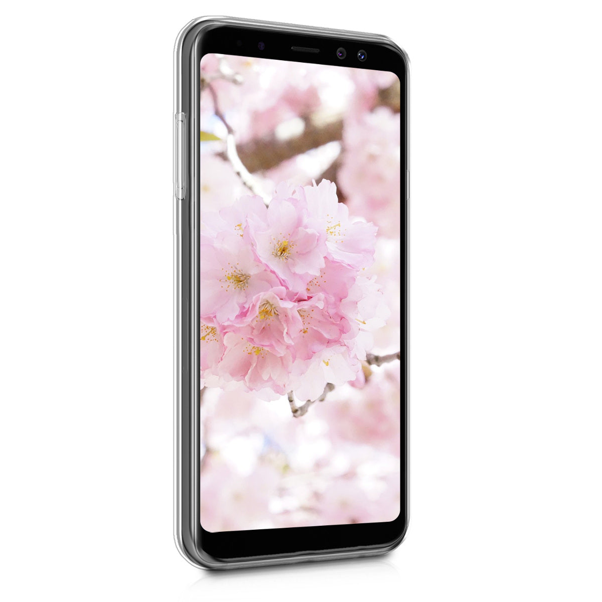 kwmobile Case Compatible with Samsung Galaxy A8 (2018) - Transparent Silicone Cover