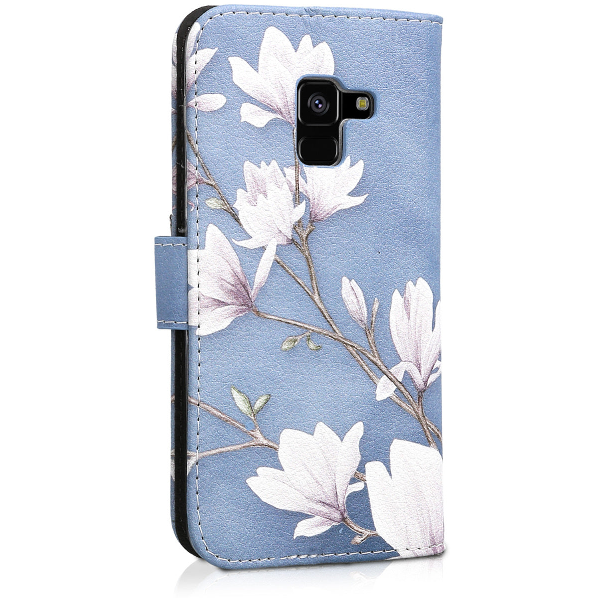 kwmobile Wallet Case Compatible with Samsung Galaxy A8 (2018) - Cover with Stand and Card Slots