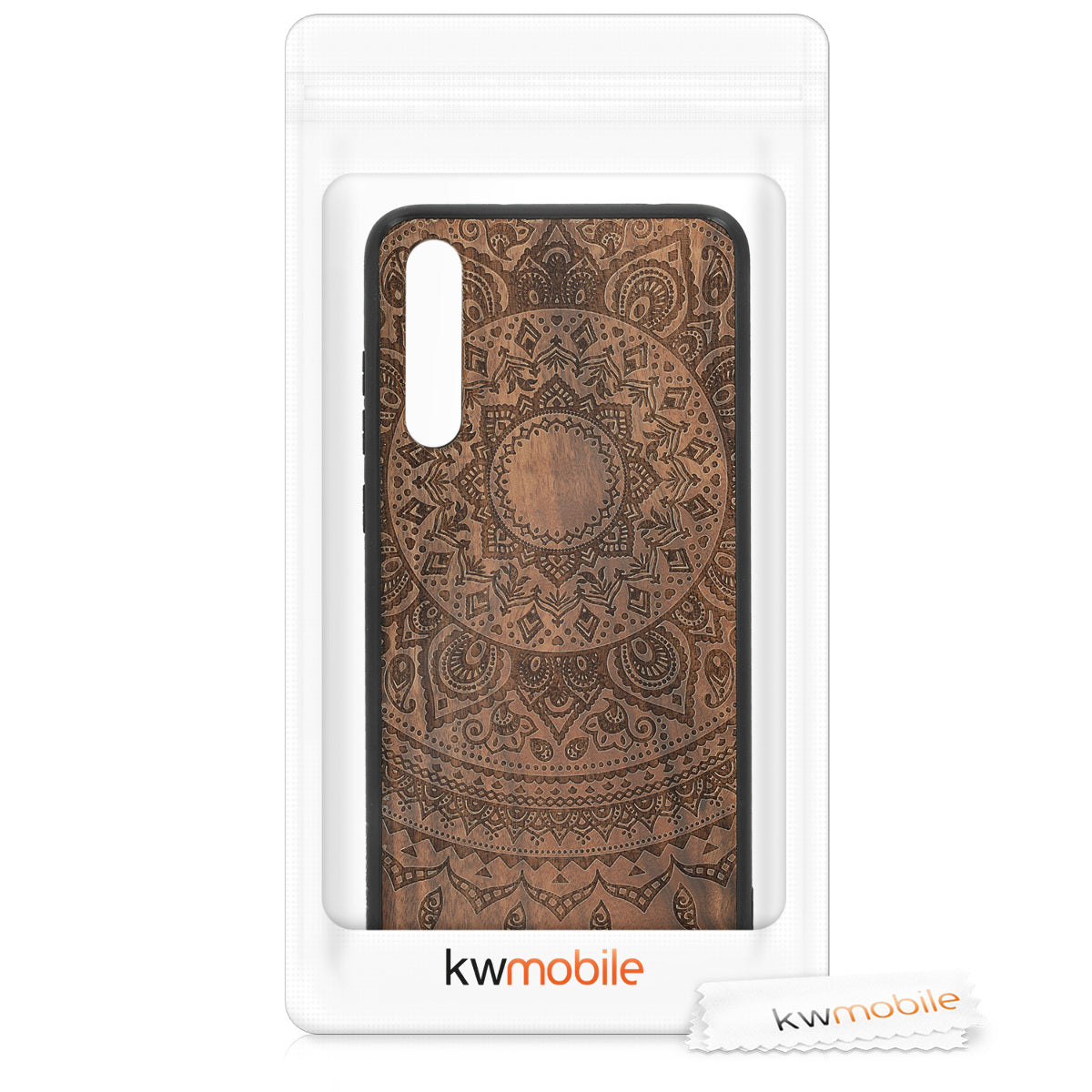 Huawei P20 Pro Shockproof Wood Hard Case with TPU Bumper Indian Sun