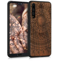 Huawei P20 Pro Shockproof Wood Hard Case with TPU Bumper Indian Sun