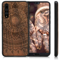 Huawei P20 Pro Shockproof Wood Hard Case with TPU Bumper Indian Sun