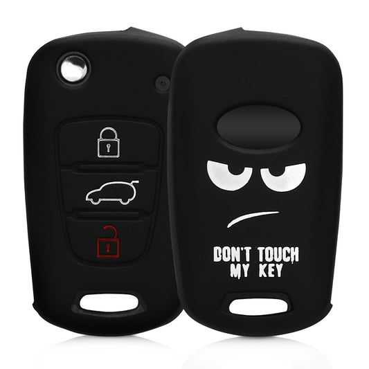 Silicone Car Key Cover for Hyundai 3-Button Flip Key Don't Touch My Key