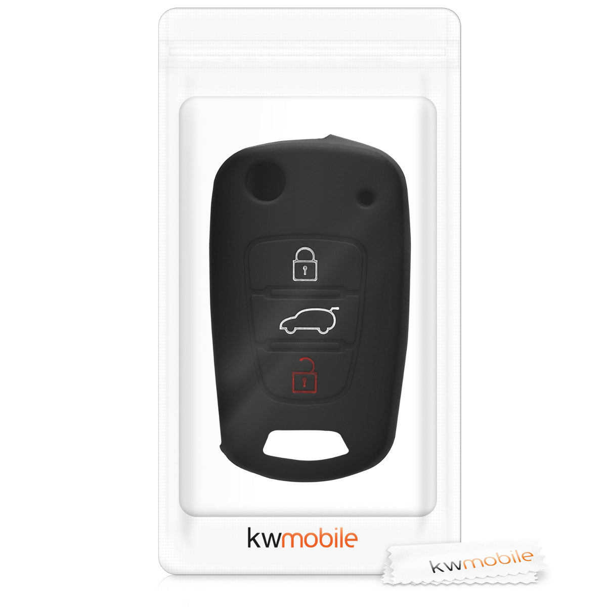 Silicone Car Key Cover for Hyundai 3-Button Flip Key Don't Touch My Key