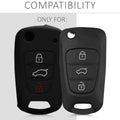 Silicone Car Key Cover for Hyundai 3-Button Flip Key Don't Touch My Key