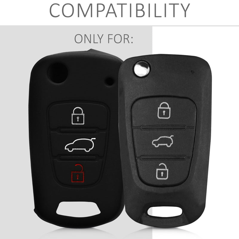 Silicone Car Key Cover for Hyundai 3-Button Flip Key Don't Touch My Key