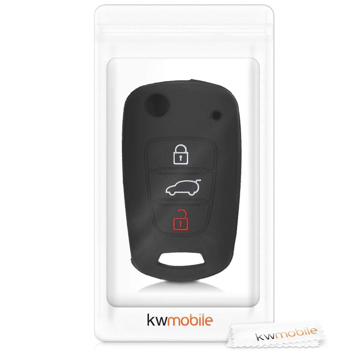 Silicone Car Key Cover for Hyundai 3-Button Flip Key Don't Touch My Key