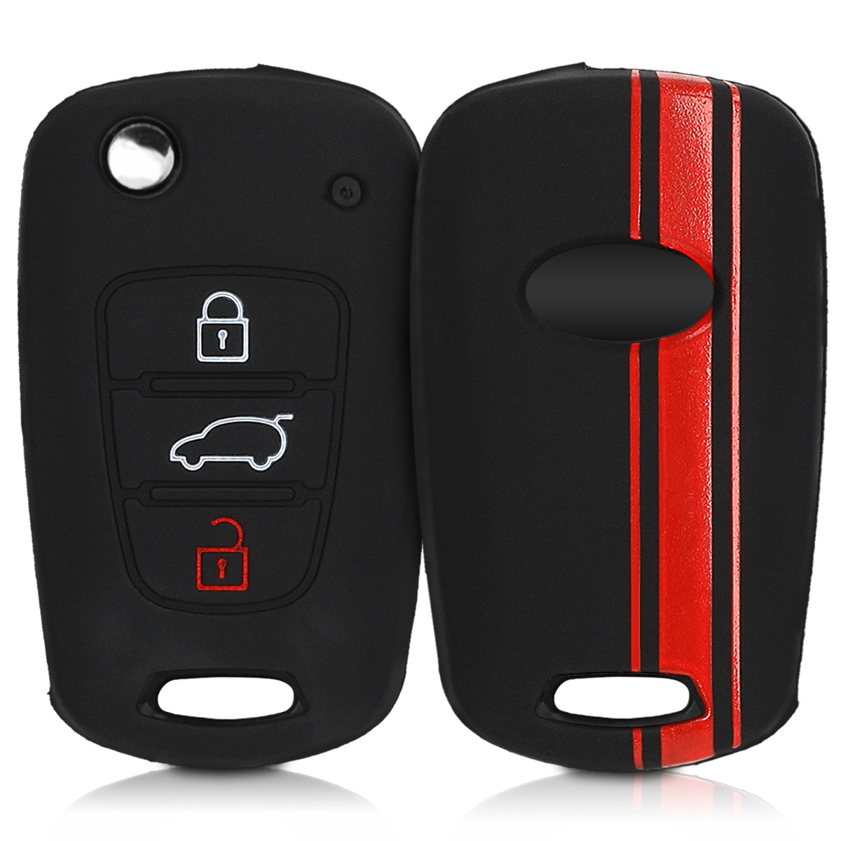 Silicone Car Key Cover for Hyundai 3-Button Flip Key Don't Touch My Key