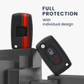 Peugeot Citroen 2-Button Flip Silicone Car Key Cover Patterned