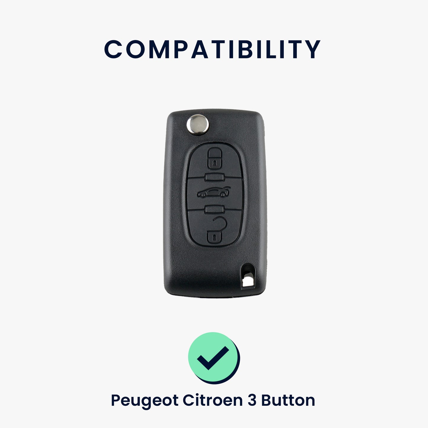 Silicone Cover compatible with Peugeot Citroen Car Key