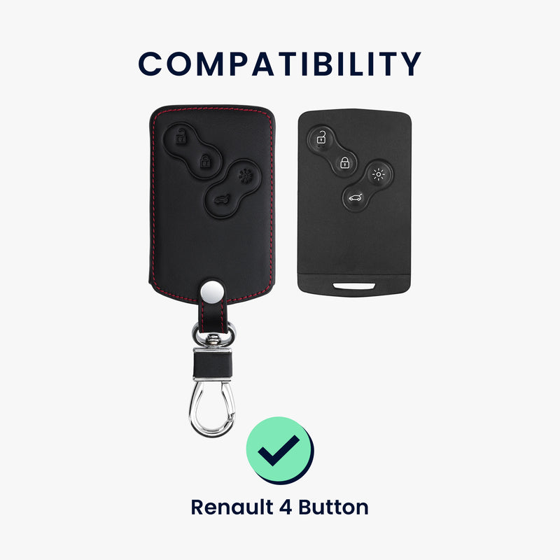 kwmobile Car Key Card Cover compatible with Renault 4-Button Car Key Card (Keyless Go Only)
