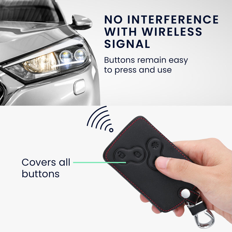 kwmobile Car Key Card Cover compatible with Renault 4-Button Car Key Card (Keyless Go Only)